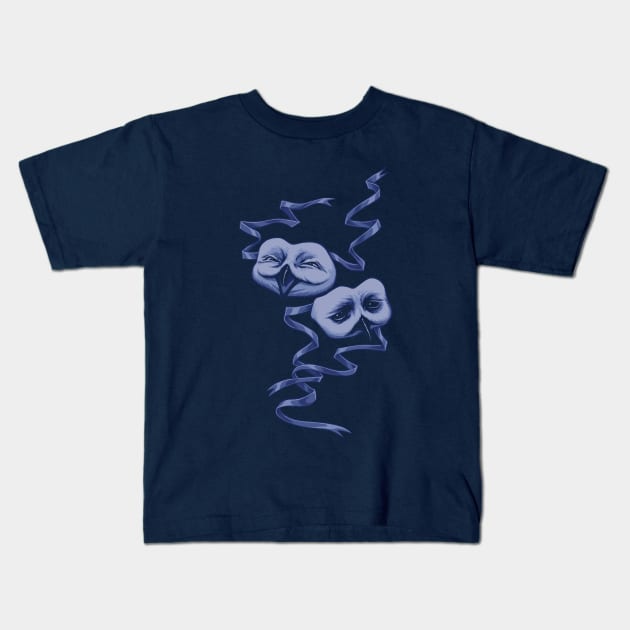 Theatre of Owls Kids T-Shirt by Moutchy